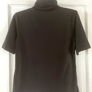 Vince Black Short Sleeve High Neck T-Shirt